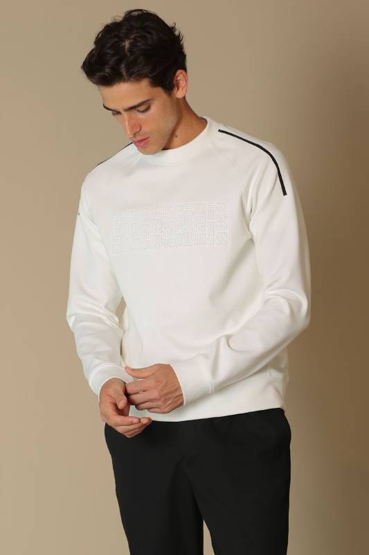 Arles Male Sweatshirt Off Whıte - 2