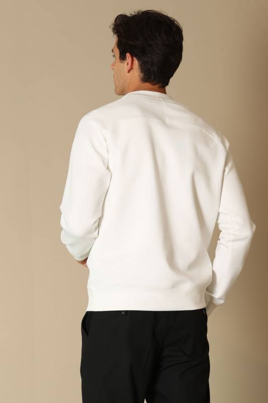 Arles Male Sweatshirt Off Whıte - 6