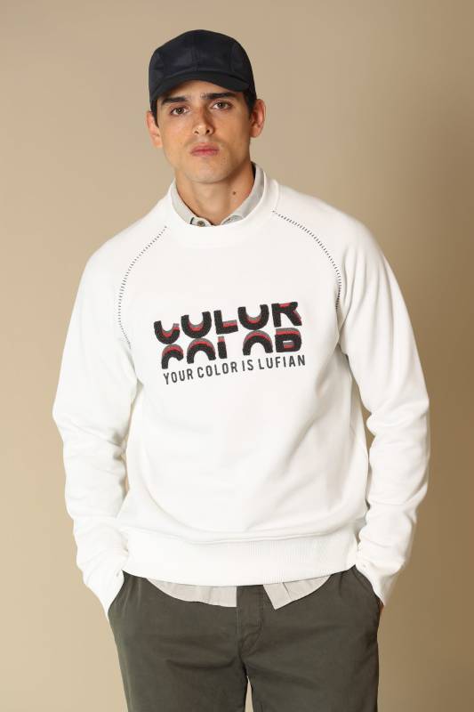 Arman Male Sweatshirt Off Whıte - 1