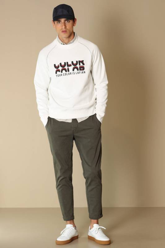 Arman Male Sweatshirt Off Whıte - 4