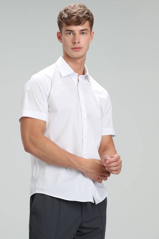 Arus Mens Smart Shirt Slım Fıt Whıte - 3