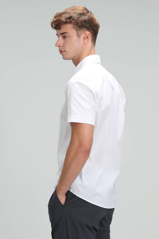 Arus Mens Smart Shirt Slım Fıt Whıte - 6