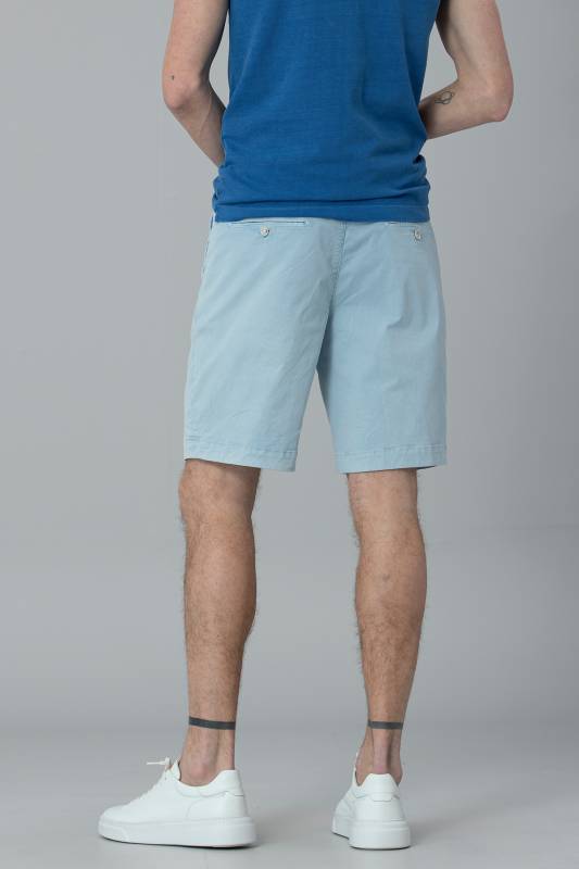 Aryan Sports Mens Chino Shorts Slım Fıt Blue - 4