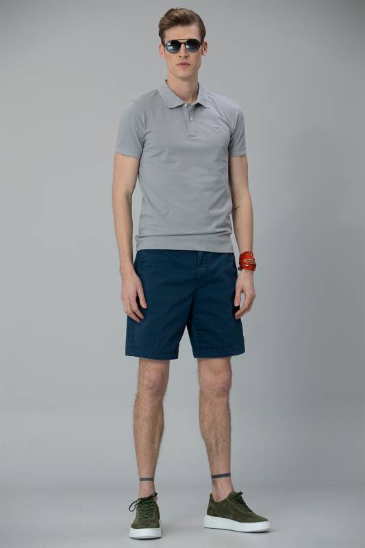 Aryan Sports Mens Chino Shorts Slım Fıt Mıdnıght Blue - 1