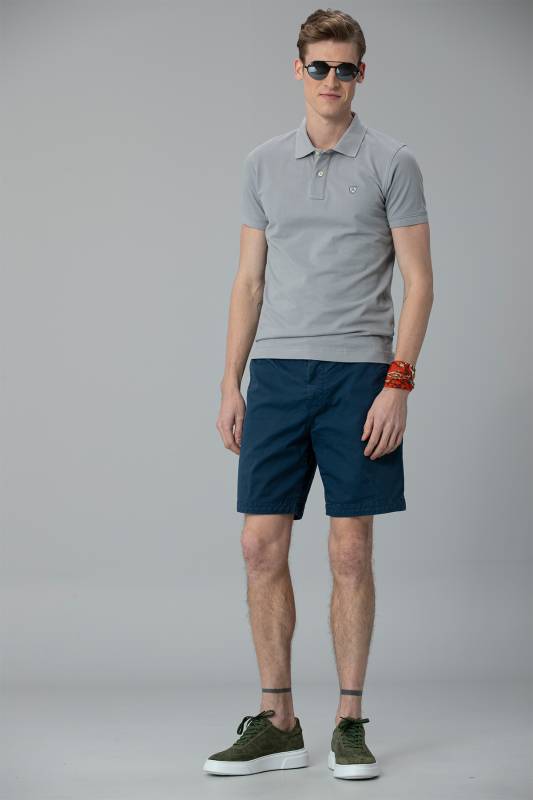 Aryan Sports Mens Chino Shorts Slım Fıt Mıdnıght Blue - 3