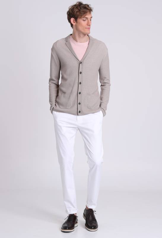 Asos Male Cardigan Slım Fıt Sand - 1