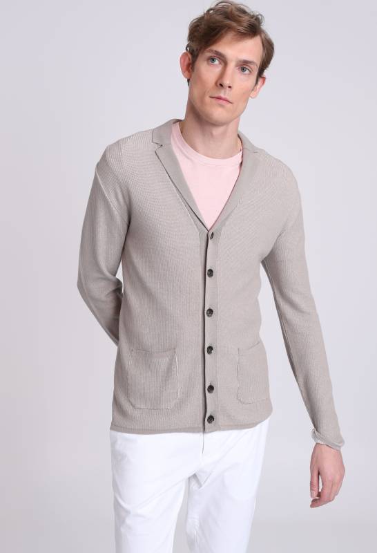 Asos Male Cardigan Slım Fıt Sand - 2