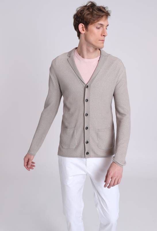 Asos Male Cardigan Slım Fıt Sand - 3