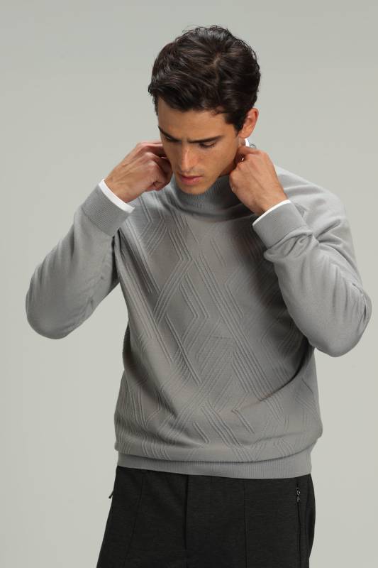 Atto Mens Sweater Lıght Grey - 3