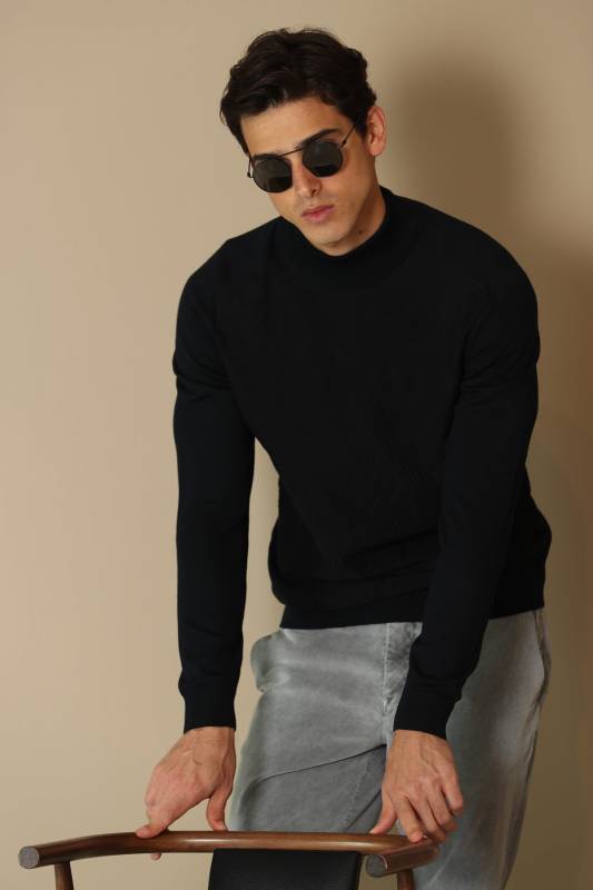 Atto Mens Sweater Navy - 3