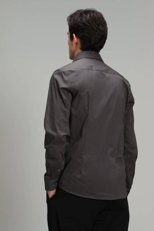 Austın Men Basic Shirt Anthracıte - 4