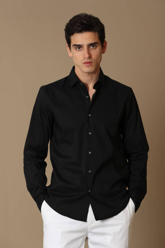 Austın Men Basic Shirt Black - 1