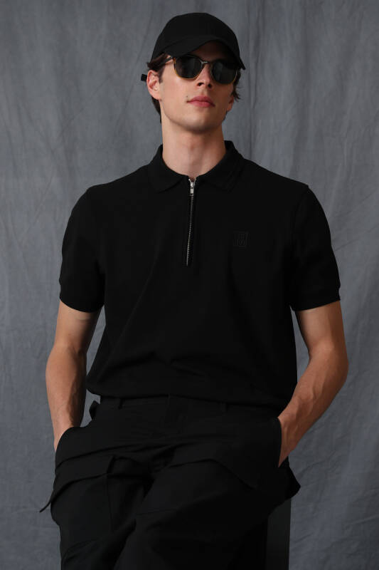 Babel Smart Mens Polo T - Shirt Black - 1