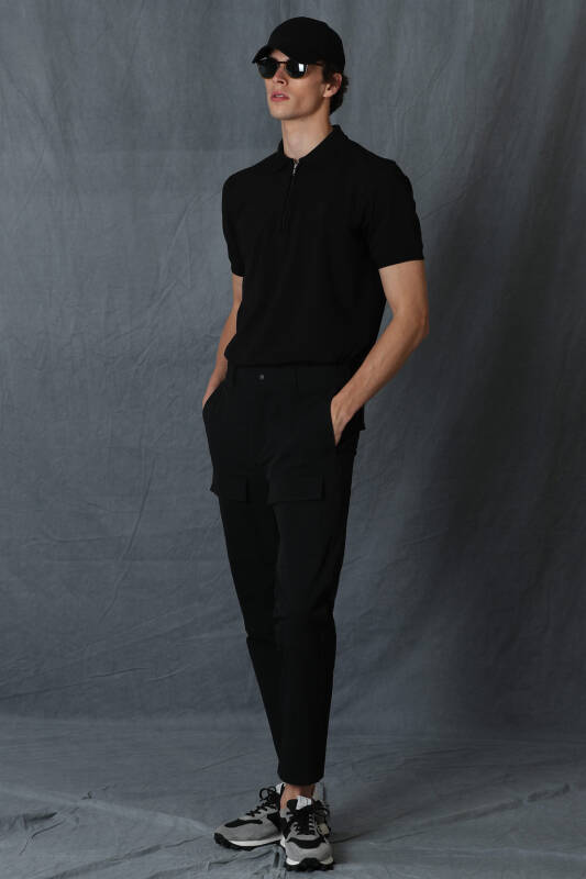 Babel Smart Mens Polo T - Shirt Black - 2