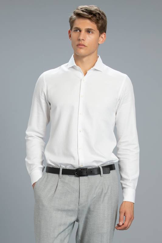 Barba Mens Smart Shirt Slım Fıt Whıte - 1