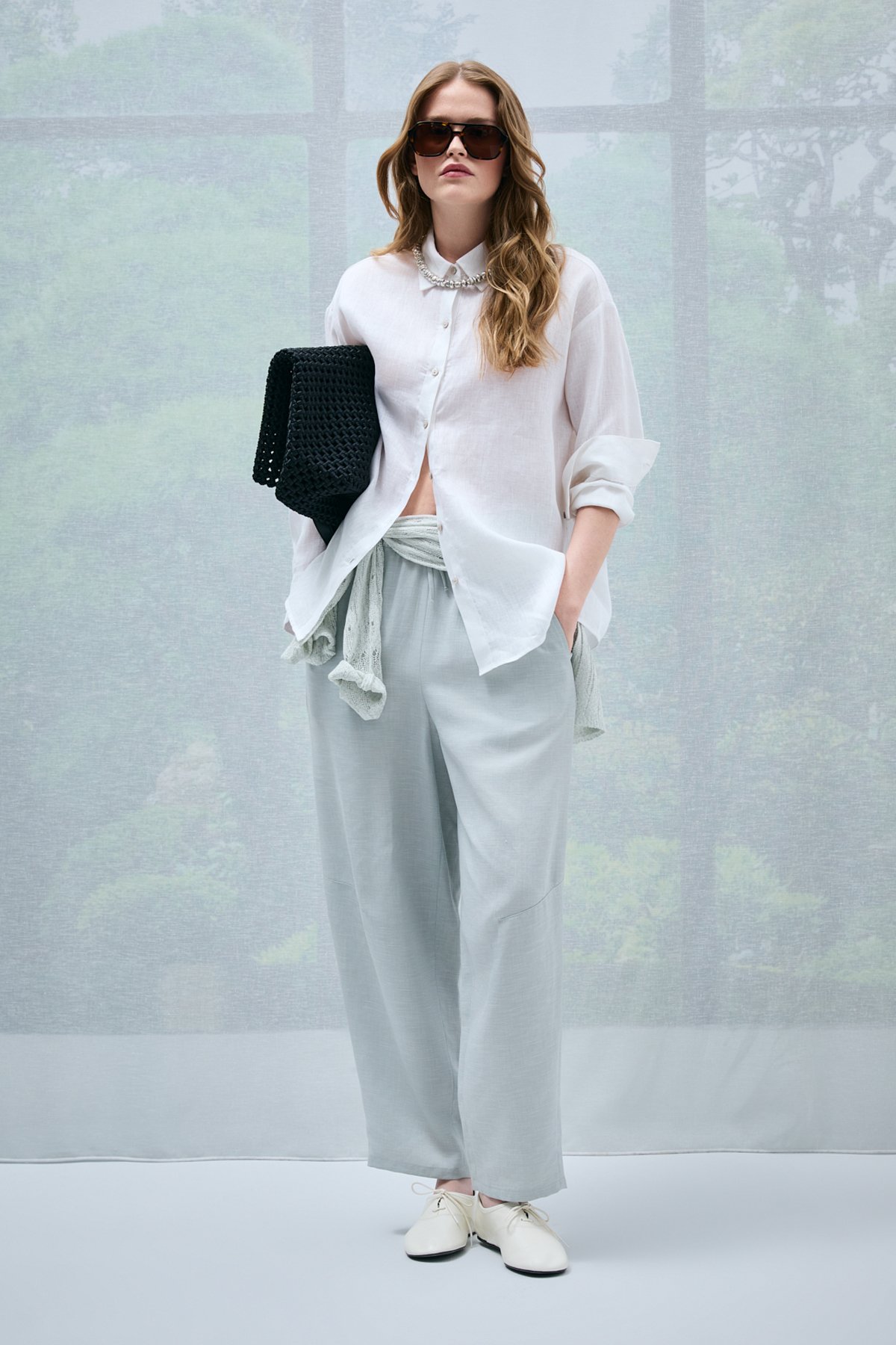 Barrı Women's Linen Shirt White - LUFIAN