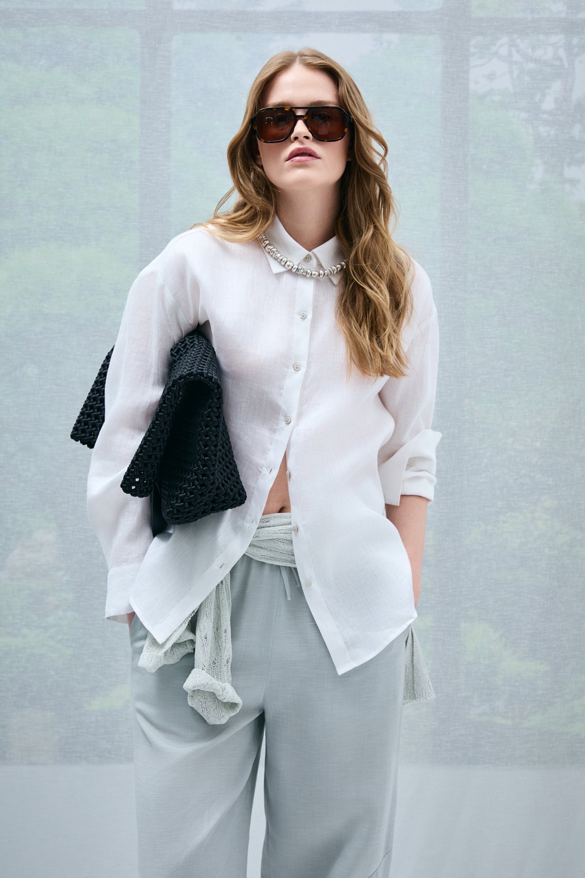 Barrı Women's Linen Shirt White - LUFIAN