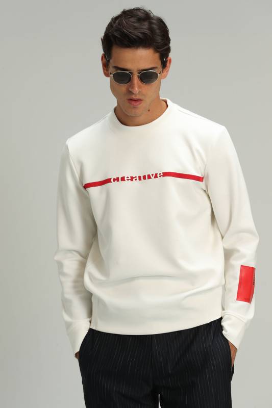 Based Male Sweatshirt Off Whıte - 1