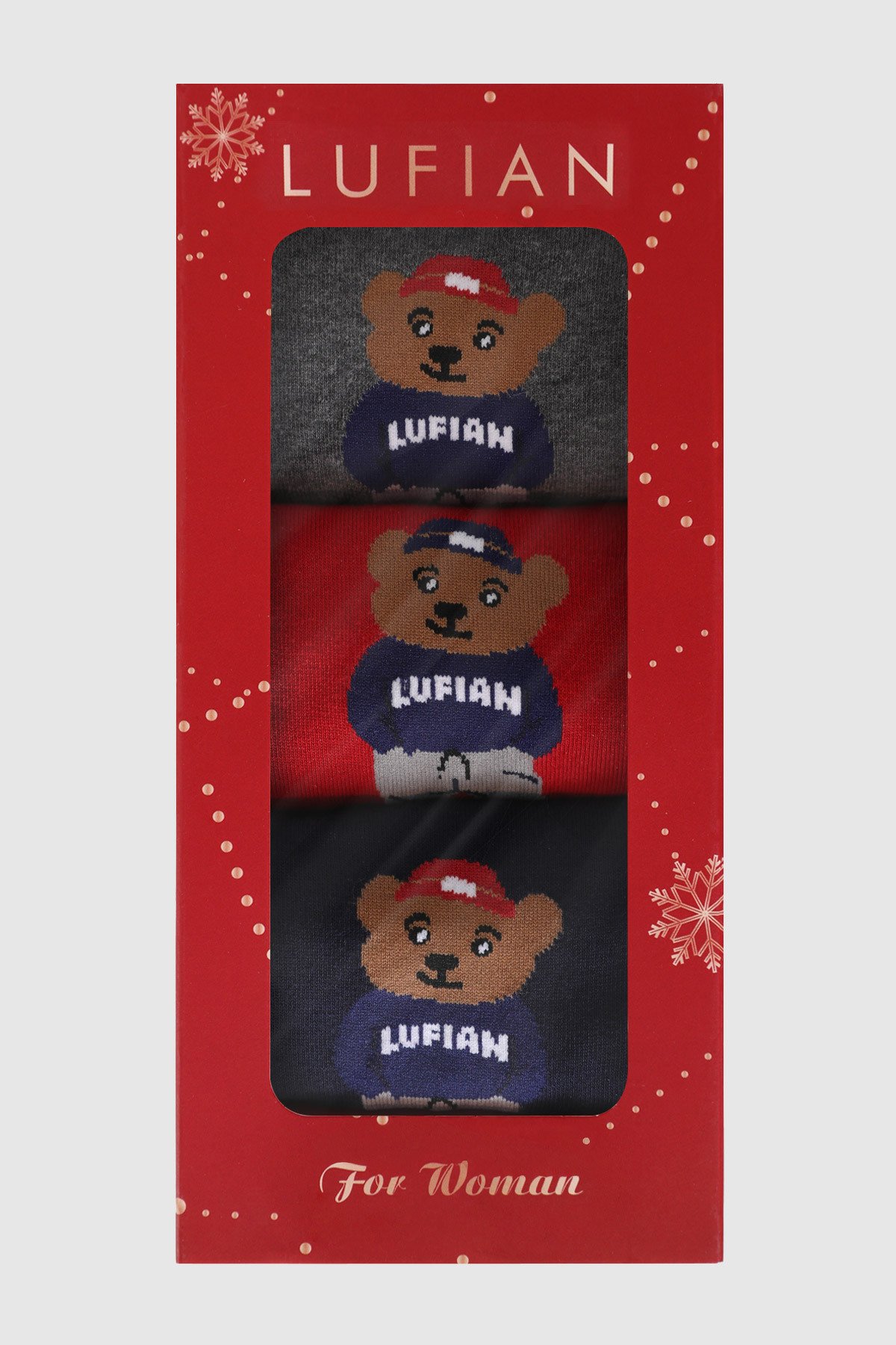 Bear Set of 3 Women's Socks Standard - LUFIAN