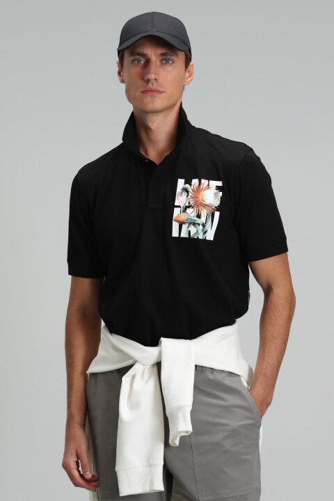 Beckham Sports Polo Mens T - Shirt Black - Lufian