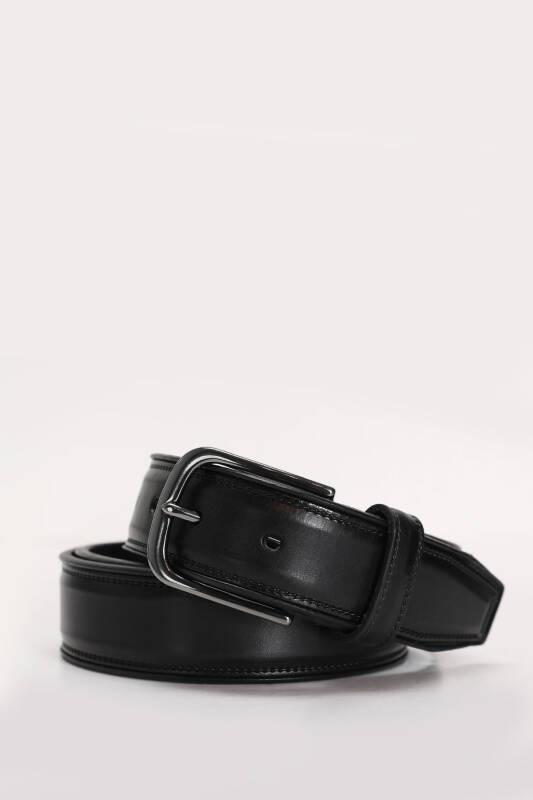 Benar Mens Leather Belt Black - 1