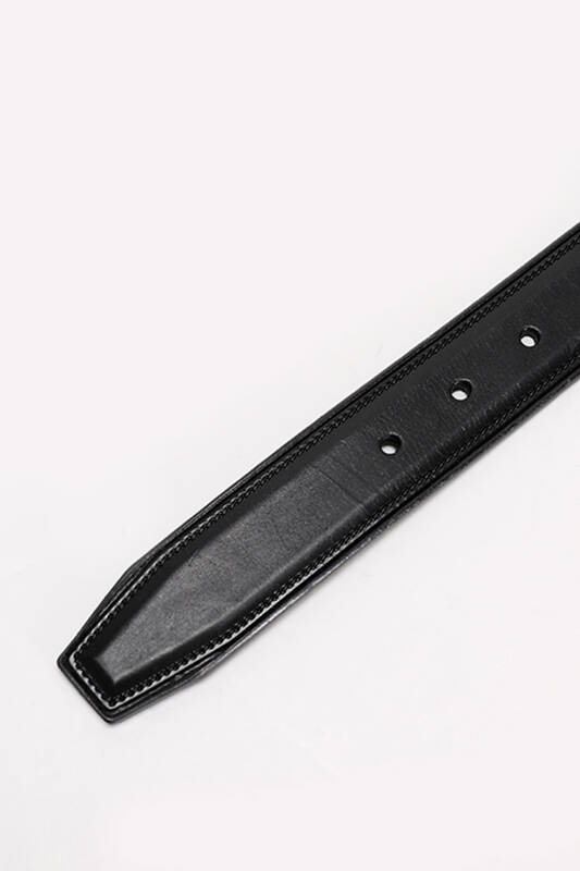 Benar Mens Leather Belt Black - 3