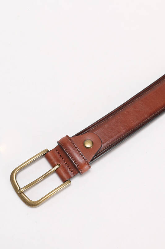 Benar Mens Leather Belt Taba - 2