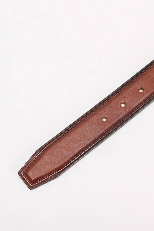 Benar Mens Leather Belt Taba - 3