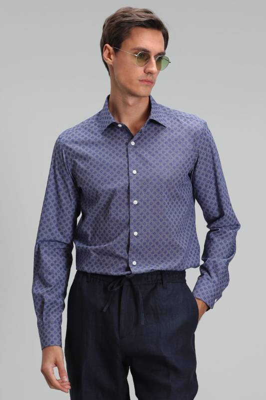 Benjamın Mens Smart Shirt Slım Fıt Navy - 1