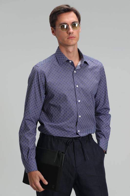 Benjamın Mens Smart Shirt Slım Fıt Navy - 4