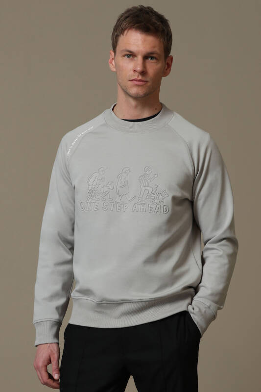 Bert Male Sweatshirt Beıge - 1