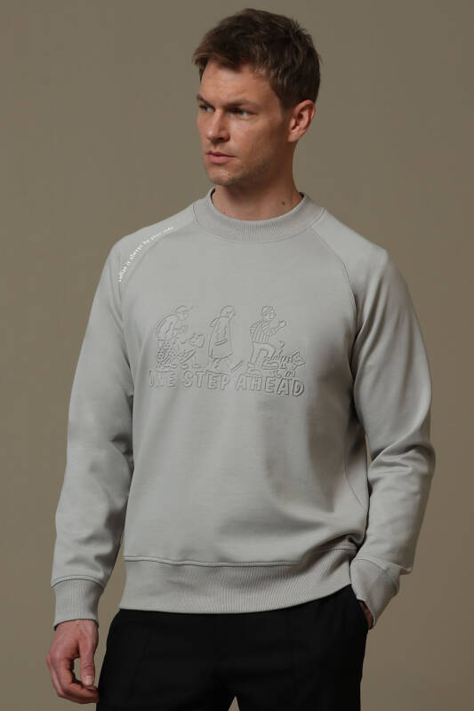 Bert Male Sweatshirt Beıge - 3