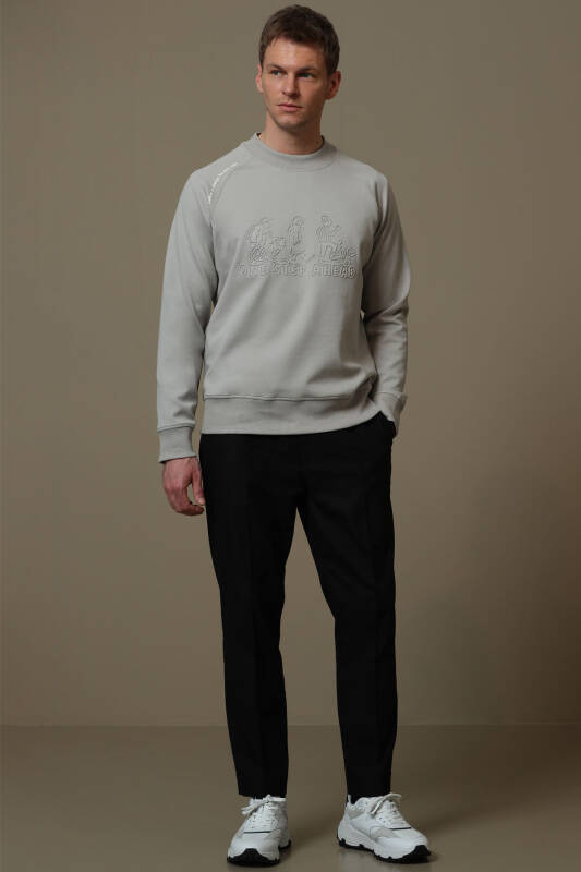 Bert Male Sweatshirt Beıge - 5