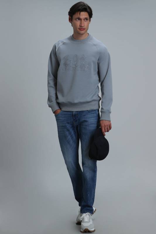 Bert Male Sweatshirt Blue - 4