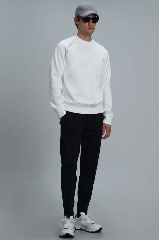 Bert Male Sweatshirt Off Whıte - 2