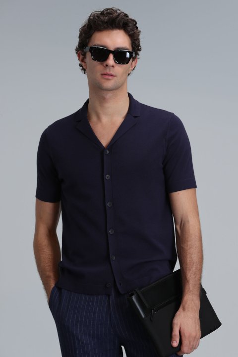 Best Men's Sweater Navy Blue - LUFIAN