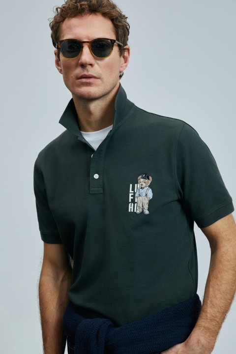 Best Smart Men's Polo T-Shirt Khaki - LUFIAN