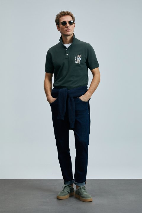 Best Smart Mens Polo T - Shirt Khakı - Lufian (1)