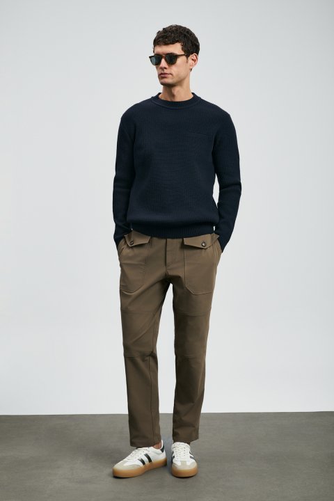 Blend Men's Sweater Navy Blue - LUFIAN
