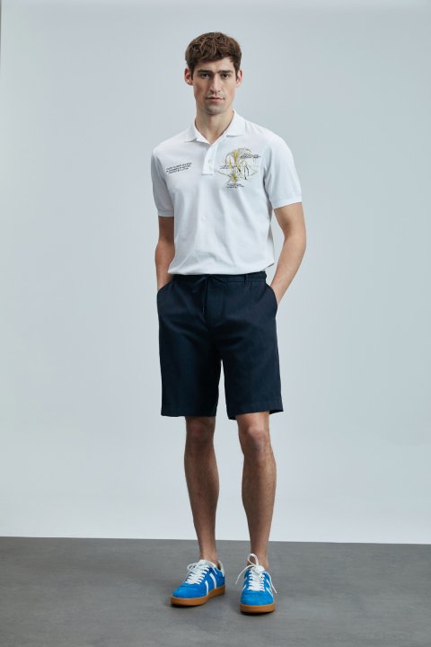 Bloom Smart Mens Polo T - Shirt Off Whıte - Lufian