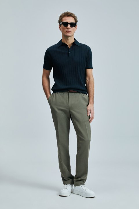 Bold Men's Cotton Sweater Black - LUFIAN