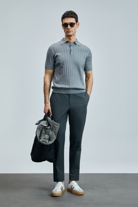 Bold Men's Cotton Sweater Gray - LUFIAN