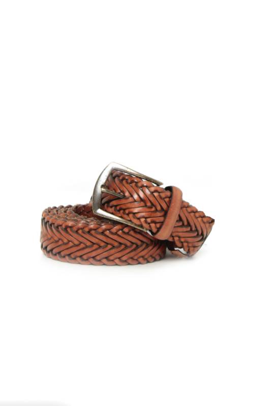 Braıd Mens Leather Belt Chestnut - 1