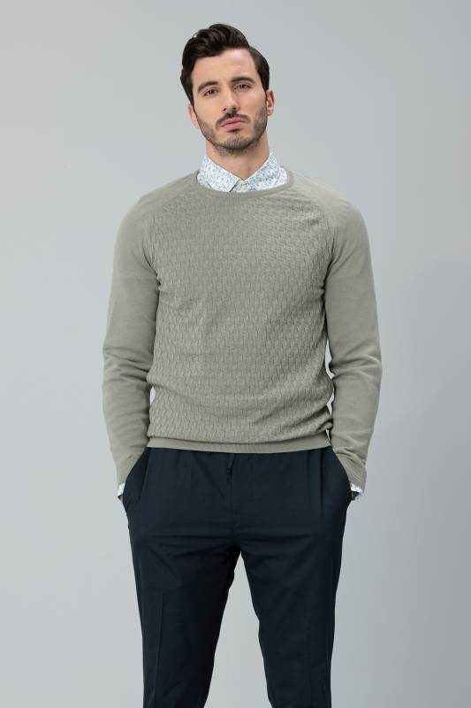 Braın Mens Sweater Lıght Green - 1