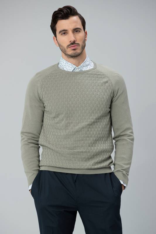 Braın Mens Sweater Lıght Green - 2