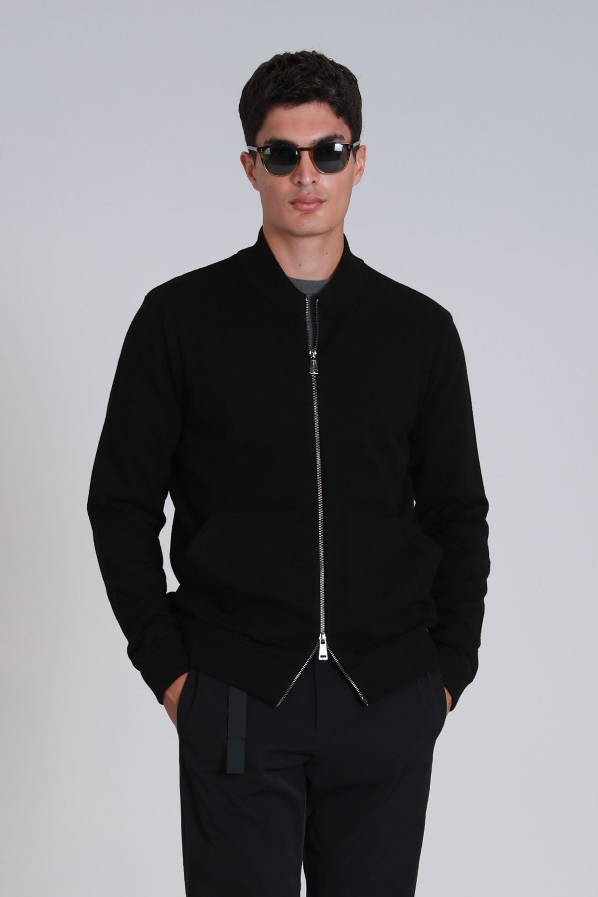 Brand Male Cardigan Black - Lufian