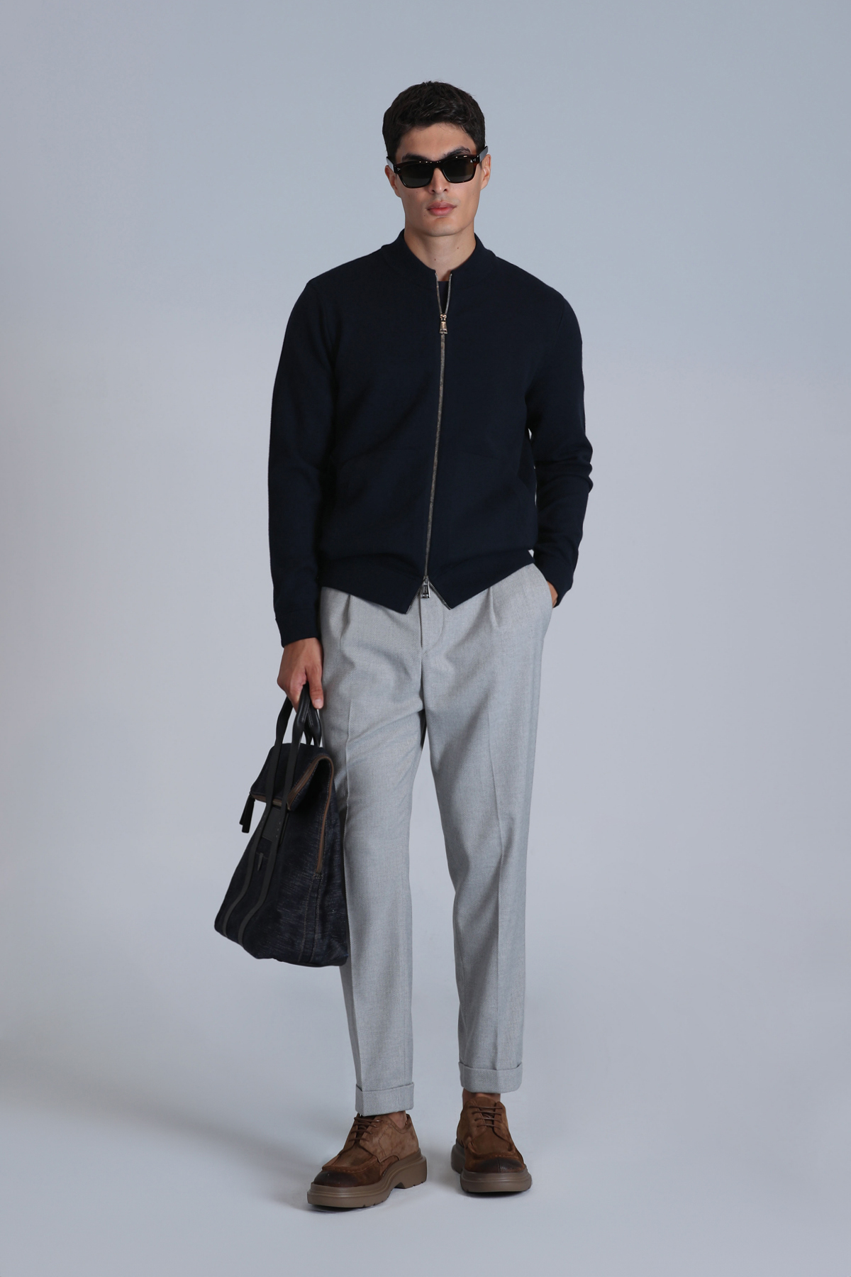 Brand Male Cardigan Navy - Lufian (1)