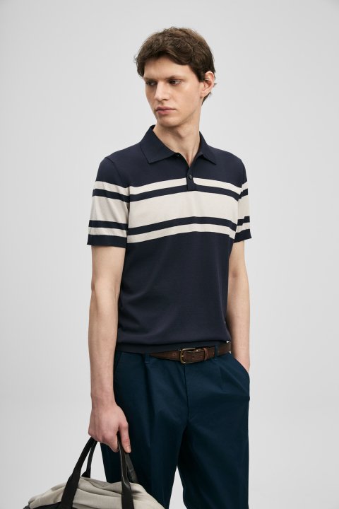 Brando Men's Modal Blend Sweater Dark Navy Blue - LUFIAN