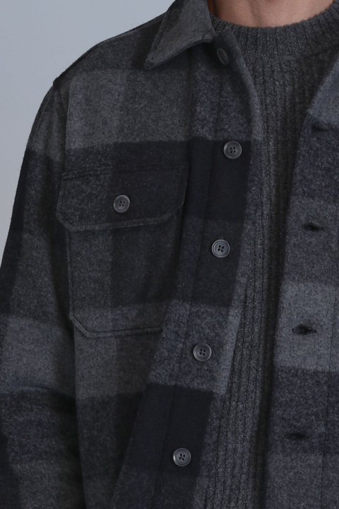 Broken Men's Basic Shirt Slim Fit Black - LUFIAN