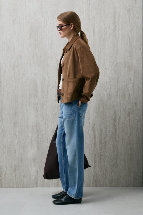 Women's Shırt Jacket Camel - Lufian